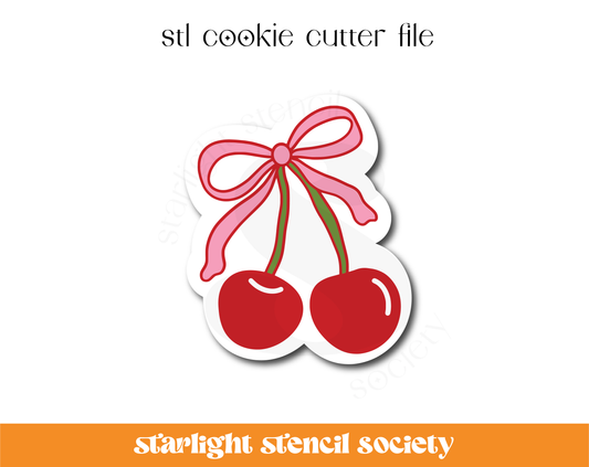 Cherry bow STL Cookie Cutter File