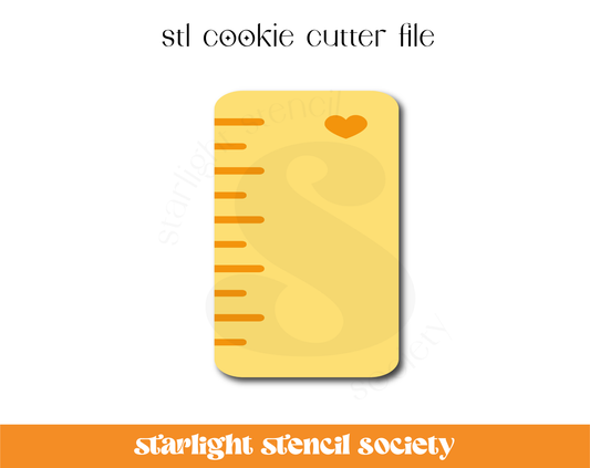 Chubby Ruler STL Cookie Cutter File