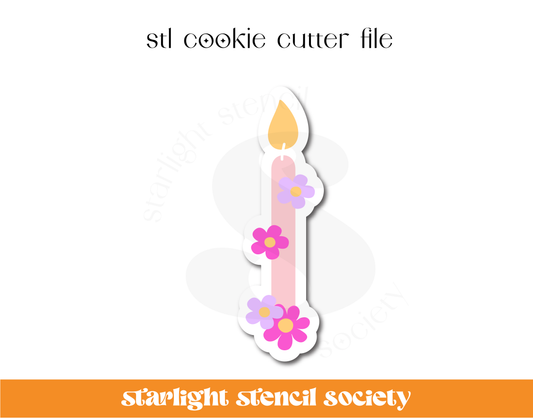 Daisy Candle STL Cookie Cutter File