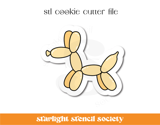 Dog Balloon STL Cookie Cutter File
