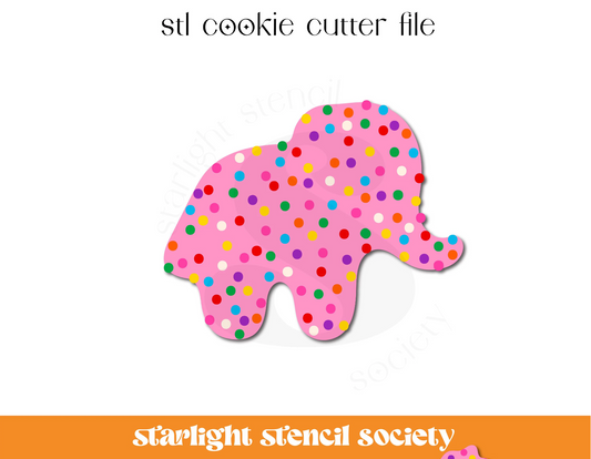 Elephant Animal Cracker Cookie STL Cookie Cutter File