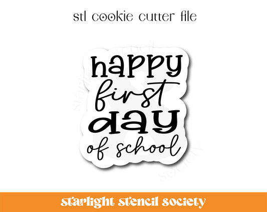First day of School STL Cookie Cutter File