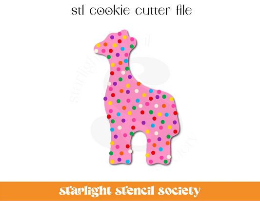 Giraffe Animal Cracker Cookie STL Cookie Cutter File