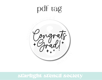 Congrats Grad Stars PDF Tag