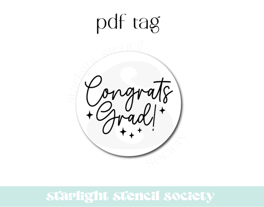 Congrats Grad Stars PDF Tag