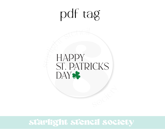 Happy St. Patricks Day PDF Tag