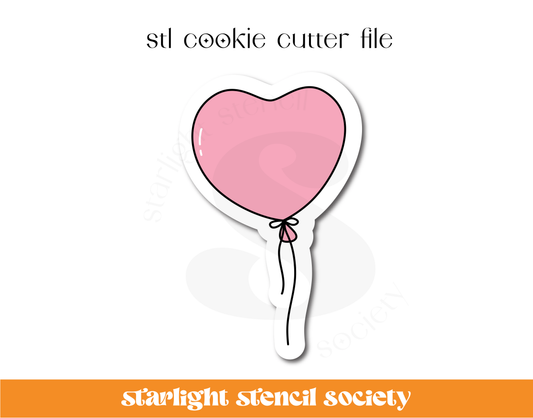 Heart Balloon STL Cookie Cutter File