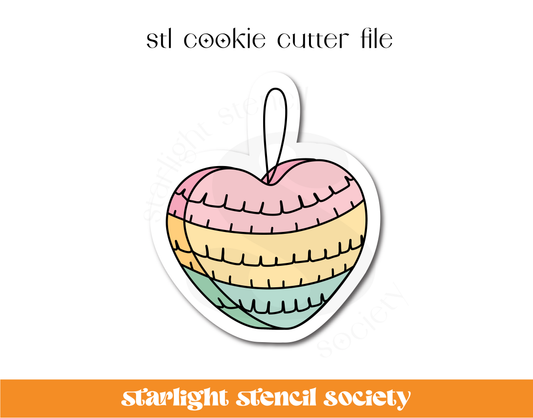Heart Piñata STL Cookie Cutter File