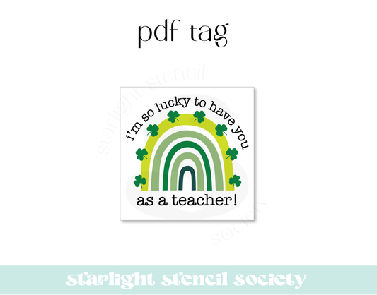 Lucky to have you as a teacher Square PDF Tag