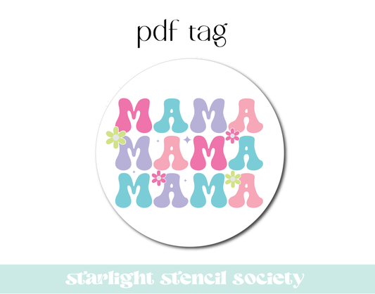 Groovy Mama Circle PDF Tag
