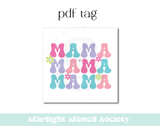 Groovy Mama Square PDF Tag