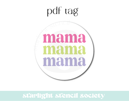 Mama Repeated Circle PDF Tag