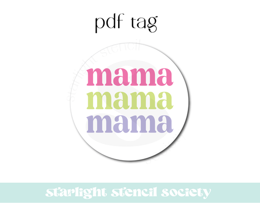 Mama Repeated Circle PDF Tag