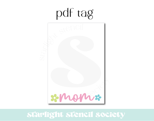 Mom Daisy Cookie Card PDF Tag
