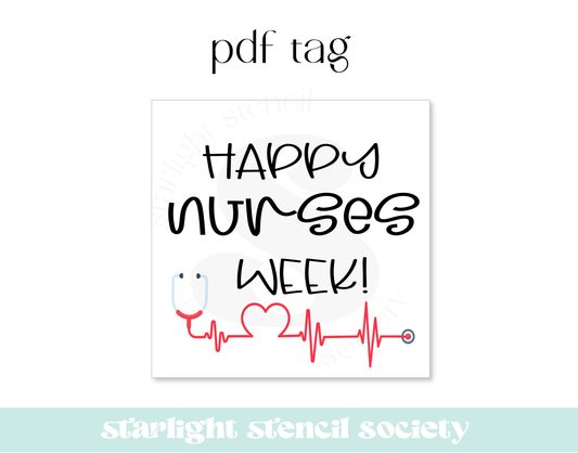 Happy Nurses Week Square PDF Tag