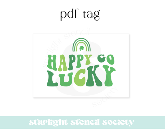Happy Go Lucky Rectangle PDF Tag