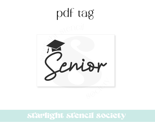 Senior Rectangle PDF Tag