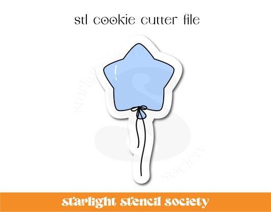 Star Balloon STL Cookie Cutter File