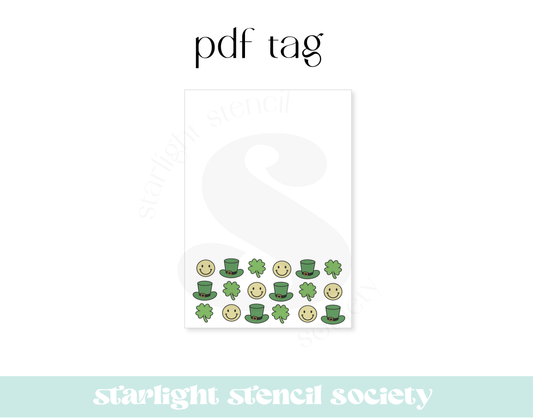 St Patricks Day Smile Cookie Card PDF Tag