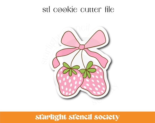 Strawberry Bow STL Cookie Cutter File