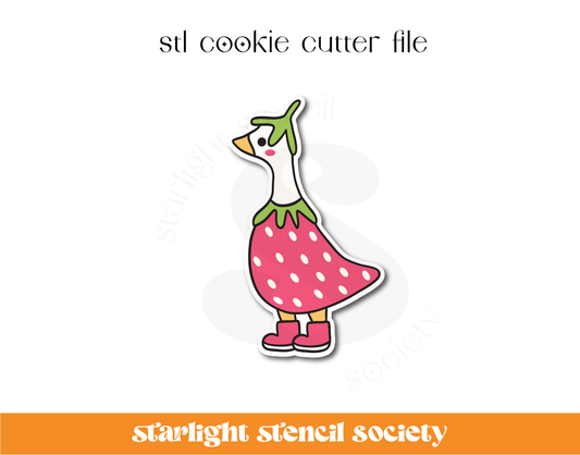 Strawberry Goose STL Cookie Cutter File
