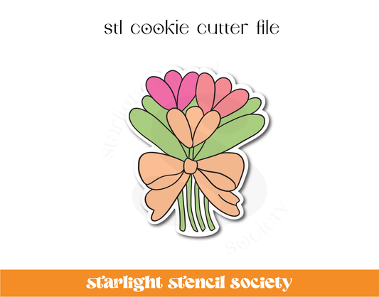 Tulip Bouquet STL Cookie Cutter File